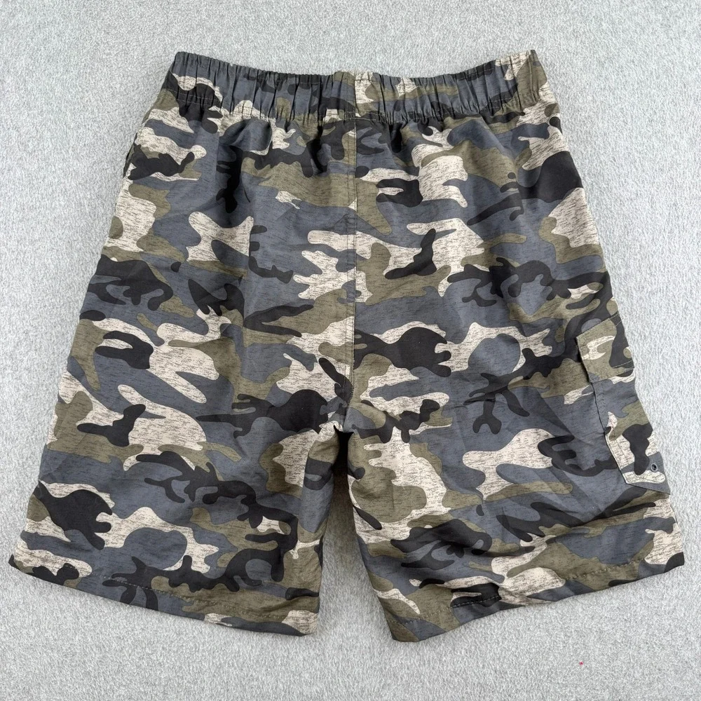 Stillwater Supply Co Board Shorts Mens M Camo Swim Trunks Cargo Pocket Mesh